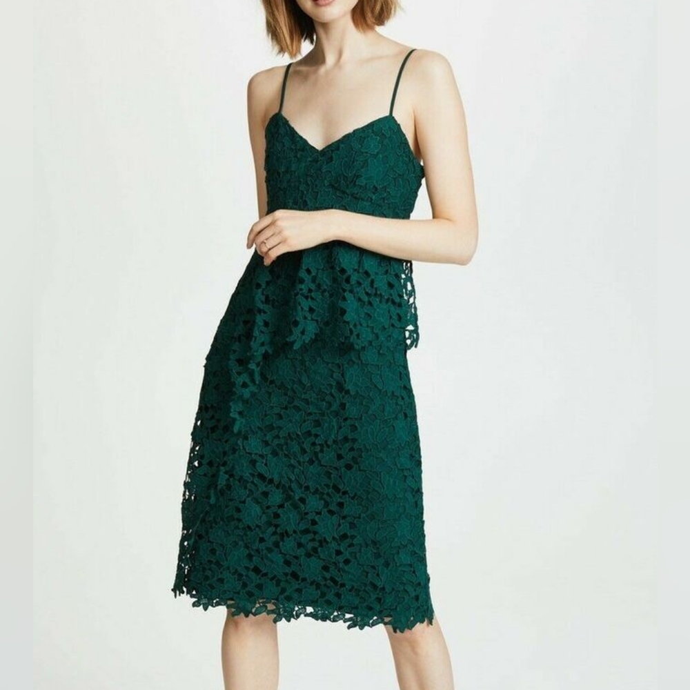 Club monaco Bliannah Green Lace Dress Size 4